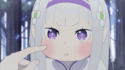 Girl With White Hair And Purple Eyes GIF