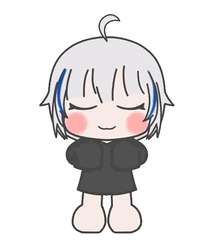Girl With White Hair And Red Blue Eyes Sticker