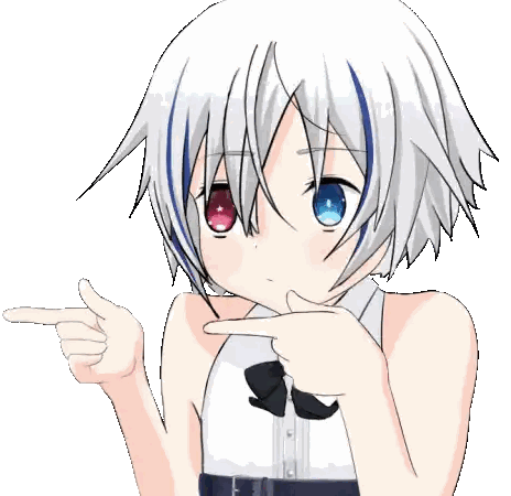 Girl With White Hair And Red Eyes Giving Thumbs Up Sticker