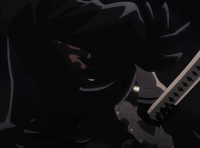 Girl With White Hair Holding Sword GIF