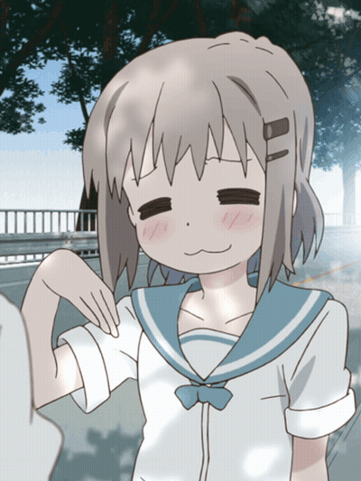 Girl With White Hair In Blue Sailor Uniform GIF