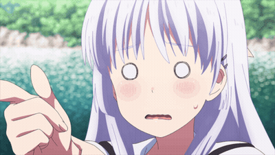 Girl With White Hair Making Funny Face GIF