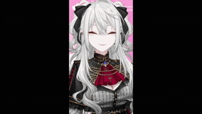 Girl With White Hair, Red Eyes, Black And Red Outfit GIF