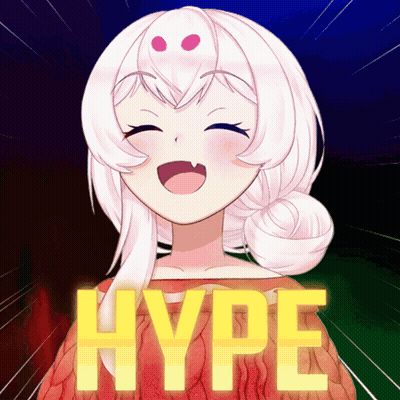 Girl With White Hair Smiling Hype GIF