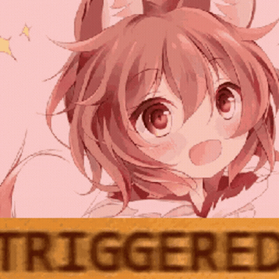 Girl With Word Triggered GIF