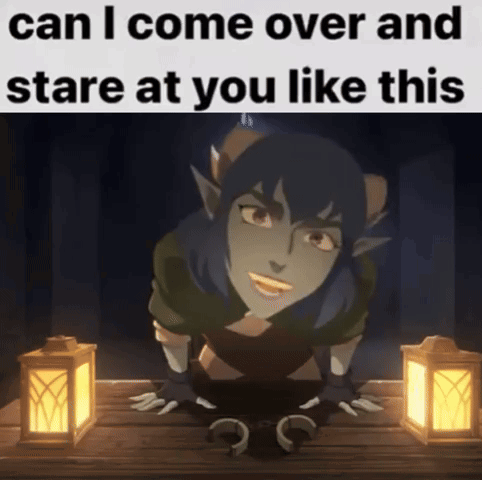 Girl With Words Can I Come Over And Stare At You Like This GIF