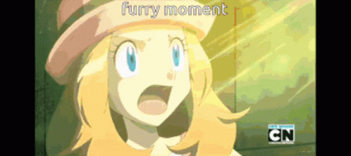 Girl With Words Furry Moment GIF