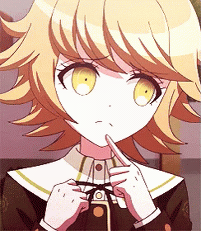 Girl With Yellow Eyes And Bow Tie GIF
