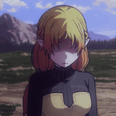 Girl With Yellow Hair Covering Eyes GIF