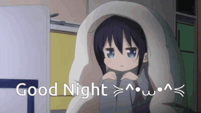 Girl Wrapped In Blanket Saying Good Night GIF