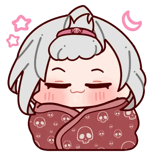 Girl Wrapped In Red Skull Blanket Sticker
