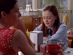 Girl Yawning In Daylight In A Cafeteria GIF
