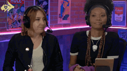 Girls Copy Each Others Word GIF
