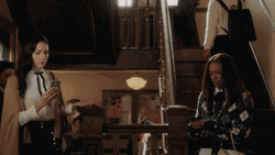 Girls Cross Paths While Composing Text Message GIF