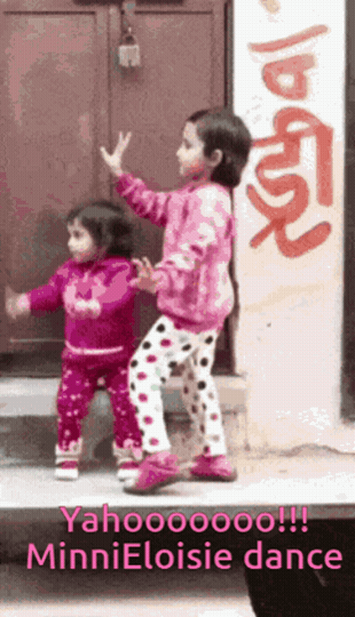 Girls Dancing At Building With Minnieloisie Dance GIF