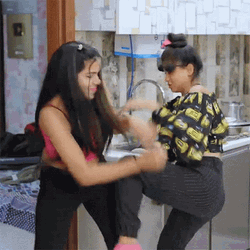 Girls Fake Fighting GIF