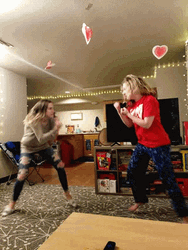 Girls Fighting Stance GIF