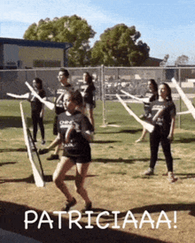 Girls Holding Flags With Patriciaaa GIF