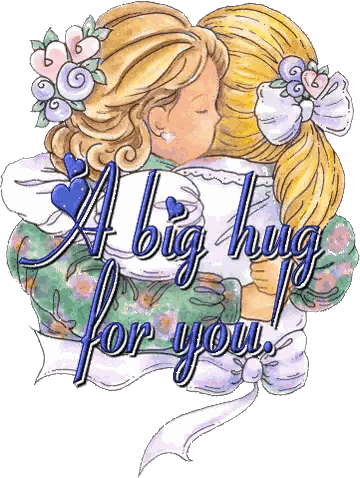Girls Hugging Big Hug For You Sticker