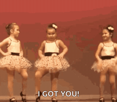 Girls In Tutus Dancing Saying I Got You GIF