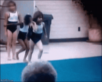 Girls Jumping Into Pool GIF