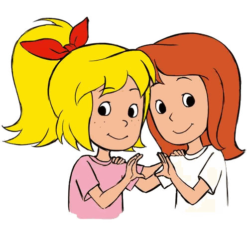 Girls Making Heart Shape With Hands Sticker