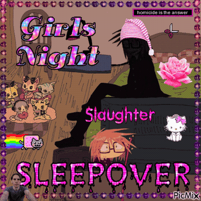 Girls Night Sleepover Poster GIF