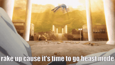 Girls Walking Down Hallway In Black Shirts GIF