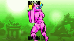 Girly Pink Twerking Among Us Meme GIF