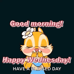 Girly Squirrel Good Morning Have A Blessed Day GIF