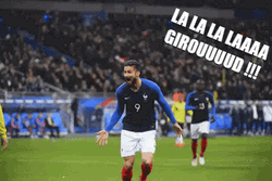 Giroud Playing Cheerfully GIF