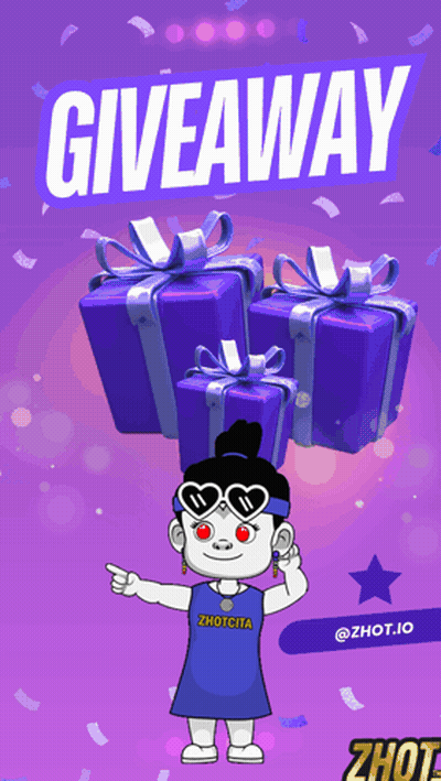 Giveaway Purple Background Cartoon Character GIF