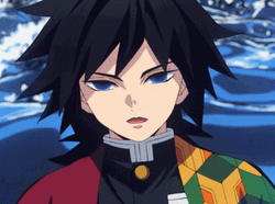 Giyu In The Middle Of Ocean GIF