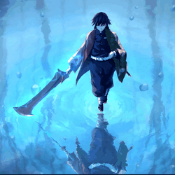 Giyuu Tomioka Blue Sword GIF
