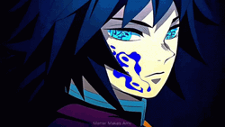 Giyuu Tomioka Blue Tattoo GIF