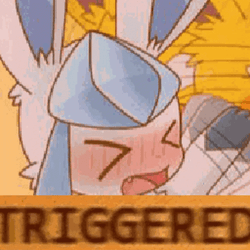 Glaceon Pokemon Triggered Meme GIF