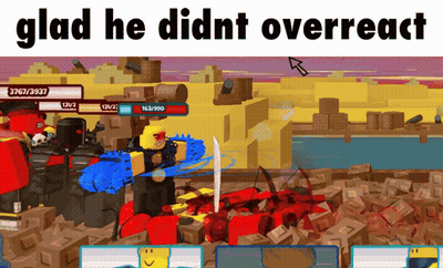 Glad He Didn't Overreact Video Game Screenshot GIF