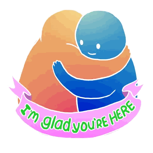 Glad You're Here Sticker
