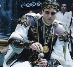 Gladiator Commodus Joaquin Phoenix Stop Gesture GIF