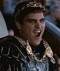 Gladiator Commodus Joaquin Phoenix Tongue Out GIF