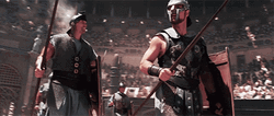 Gladiator Soldiers Entering Arena GIF