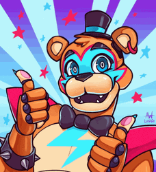Glam Rock Freddy FNAF GIF