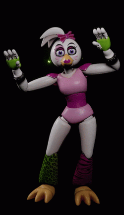 Glamrock Chica Dancing On Freddy GIF