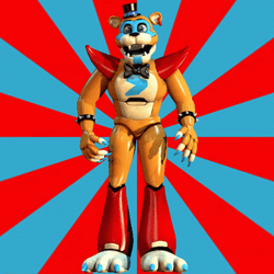 Glamrock Freddy Colorful Background GIF