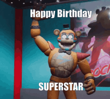 Glamrock Freddy Happy Birthday Superstar GIF