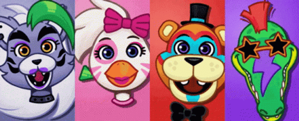 Glamrock Freddy Heads With Friends GIF