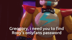Glamrock Freddy Showing A Phone GIF