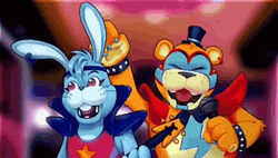 Glamrock Freddy Touching Bunny Ear GIF