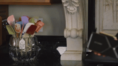 Glass Bowl With Utensils Saying I Love You GIF