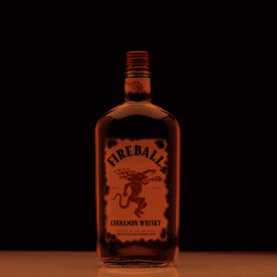 Glass Container With Bright Orange Flame GIF